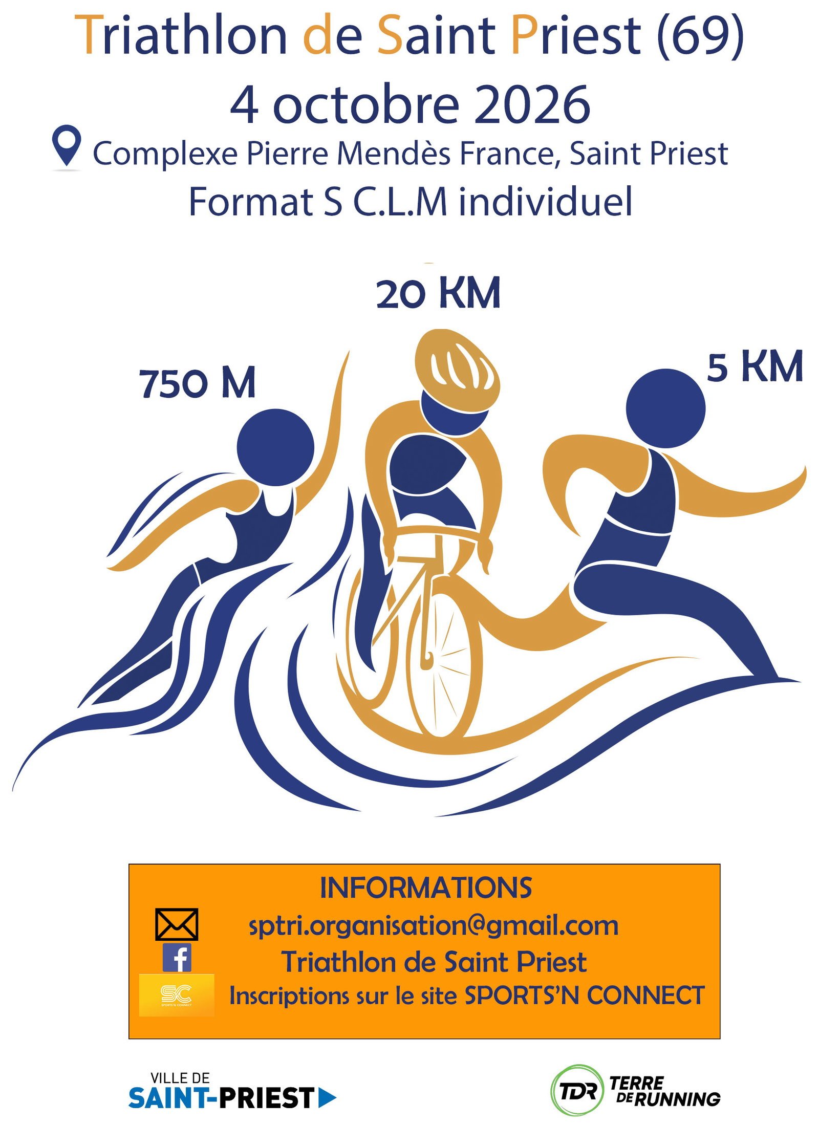 Triathlon découverte St Priest format S