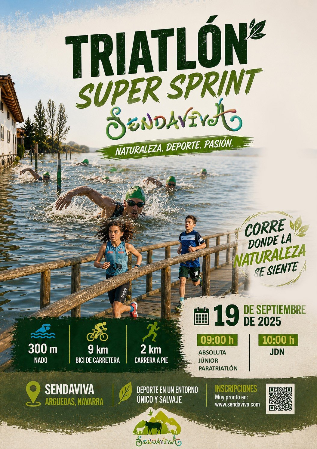 TRIATLÓN SUPERSPRINT SENDAVIVA 2026 Logo