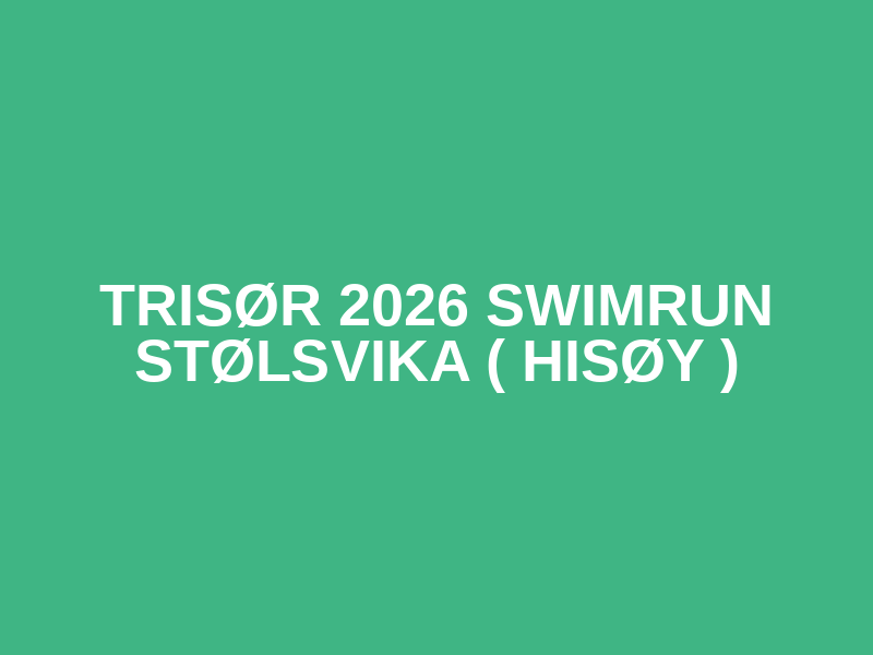 Trisør 2026 Swimrun Stølsvika ( Hisøy ) Logo