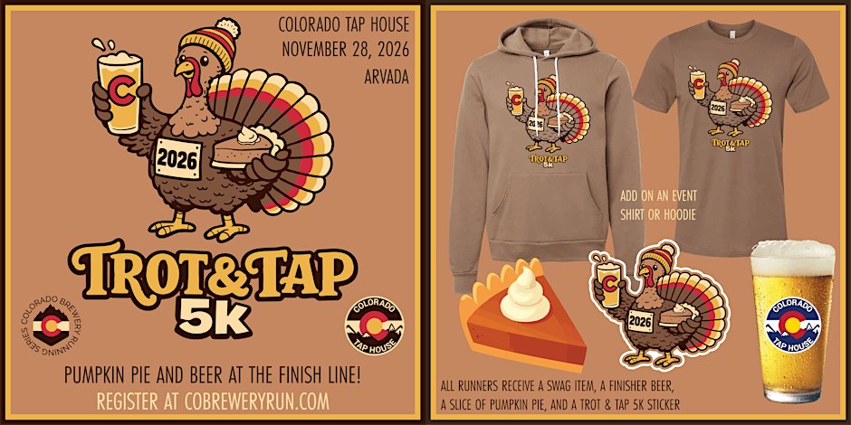 Trot & Tap 5k @ Colorado Tap House | 2026 CO Brewery Running Series Logo