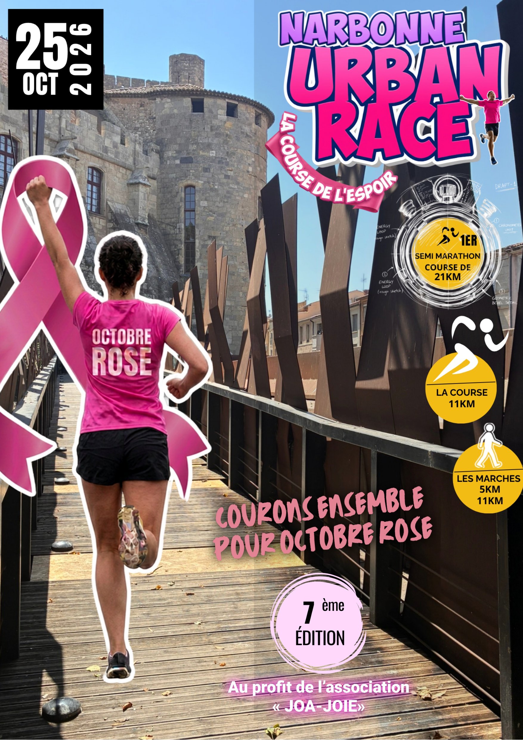 URBAN RACE  OCTOBRE ROSE  NARBONNE(11) Logo