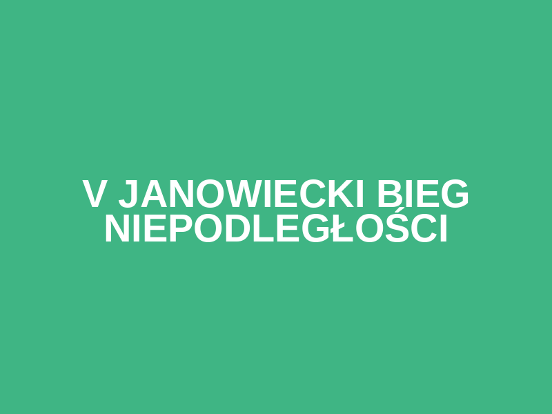 V Janowiecki Bieg Niepodległości Logo