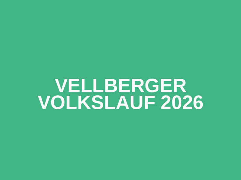 Vellberger Volkslauf 2026