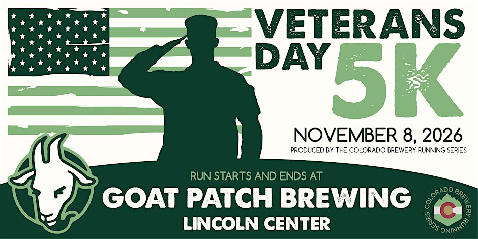 Veterans Day 5k @ Goat Patch Brewing | 2026 CO Brewery Running Series