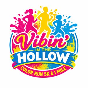 Vibin' in the Hollow Lynchburg Color Run 5k and 1 Miler Logo