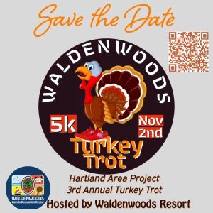 Waldenwoods Turkey Trot - Hartland Area Project Fundraiser Logo