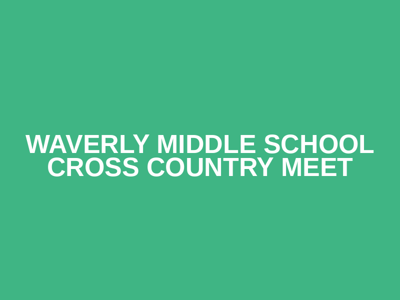 Waverly Middle School Cross Country Meet Logo