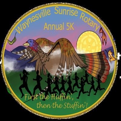 Waynesville Sunrise Rotary Turkey Trot Logo