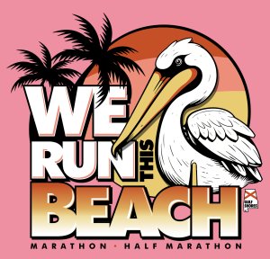 We Run This Beach Marathon Logo