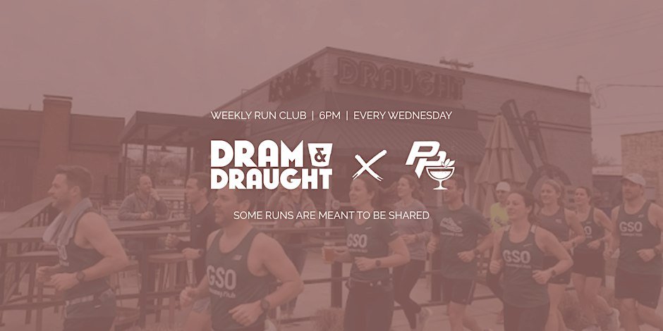 Weekly Run Club at Dram & Draught Greensboro Logo