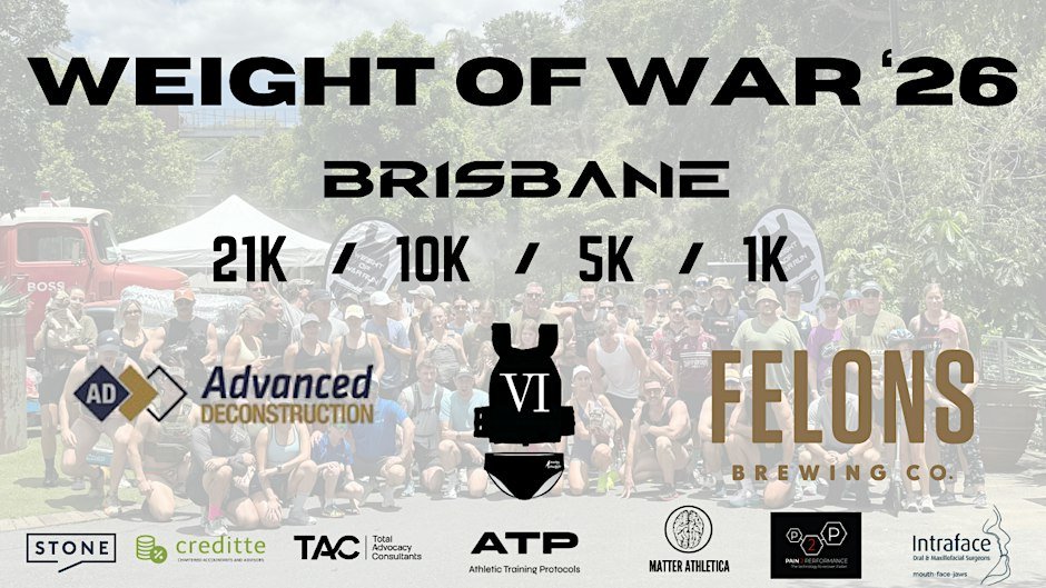 Weight of War Run 2026 – Brisbane Logo