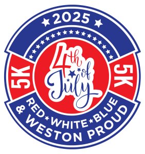 Weston Fourth of July 5K Run/Walk - J45K Logo