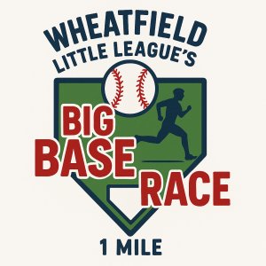 Wheatfield Little League's Big Base Race Logo