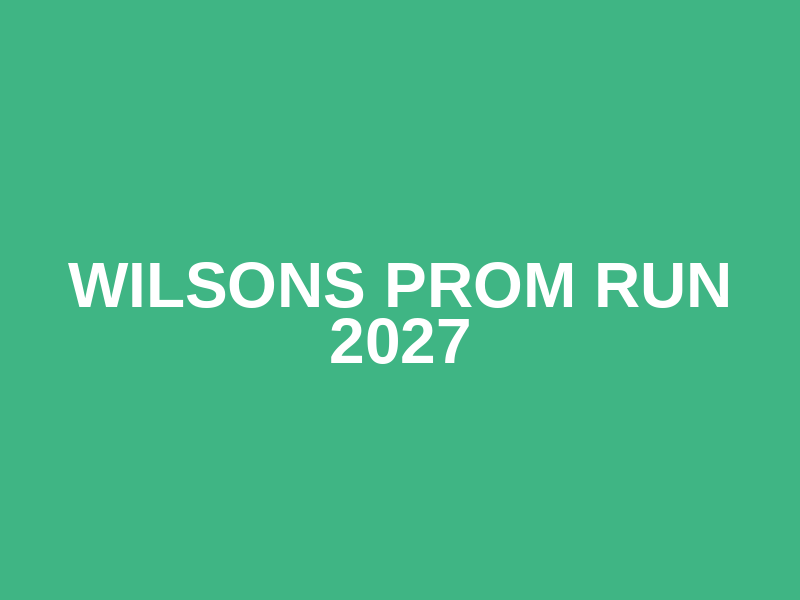 Wilsons Prom Run 2027 Logo
