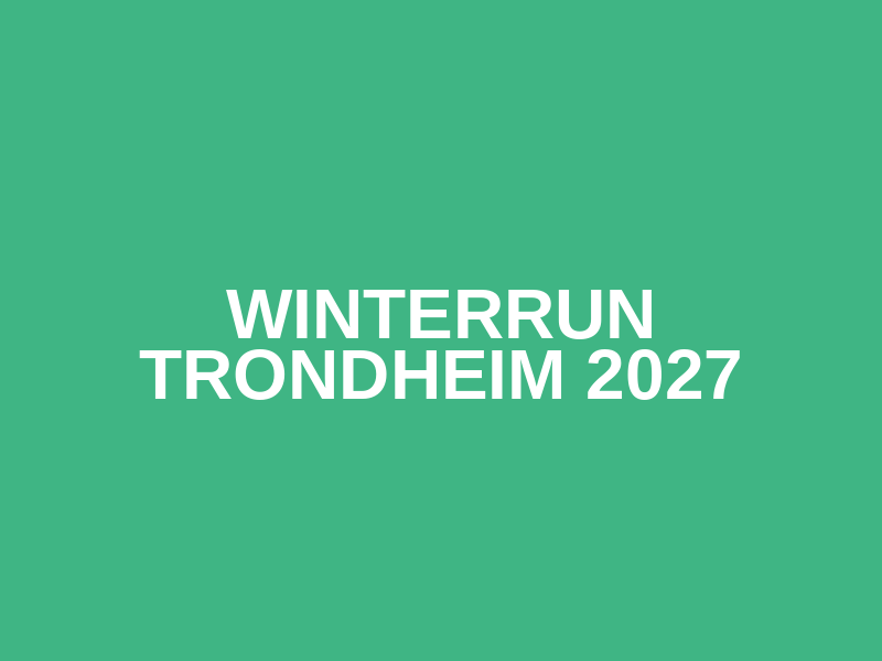 Winterrun Trondheim 2027 Logo