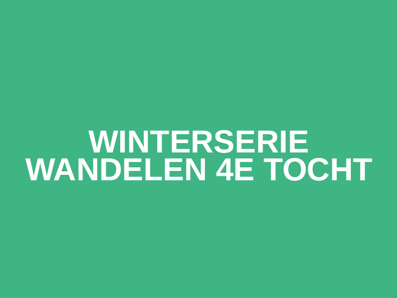 Winterserie Wandelen 4e tocht Logo