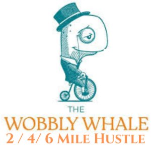 Wobbly Whale 2 / 4 / 6 Mile Hustle Logo