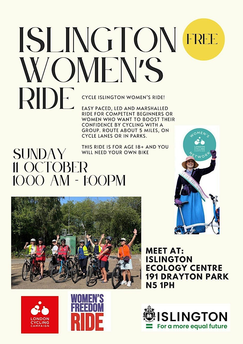 WOMEN'S BIKE RIDE (FREE)