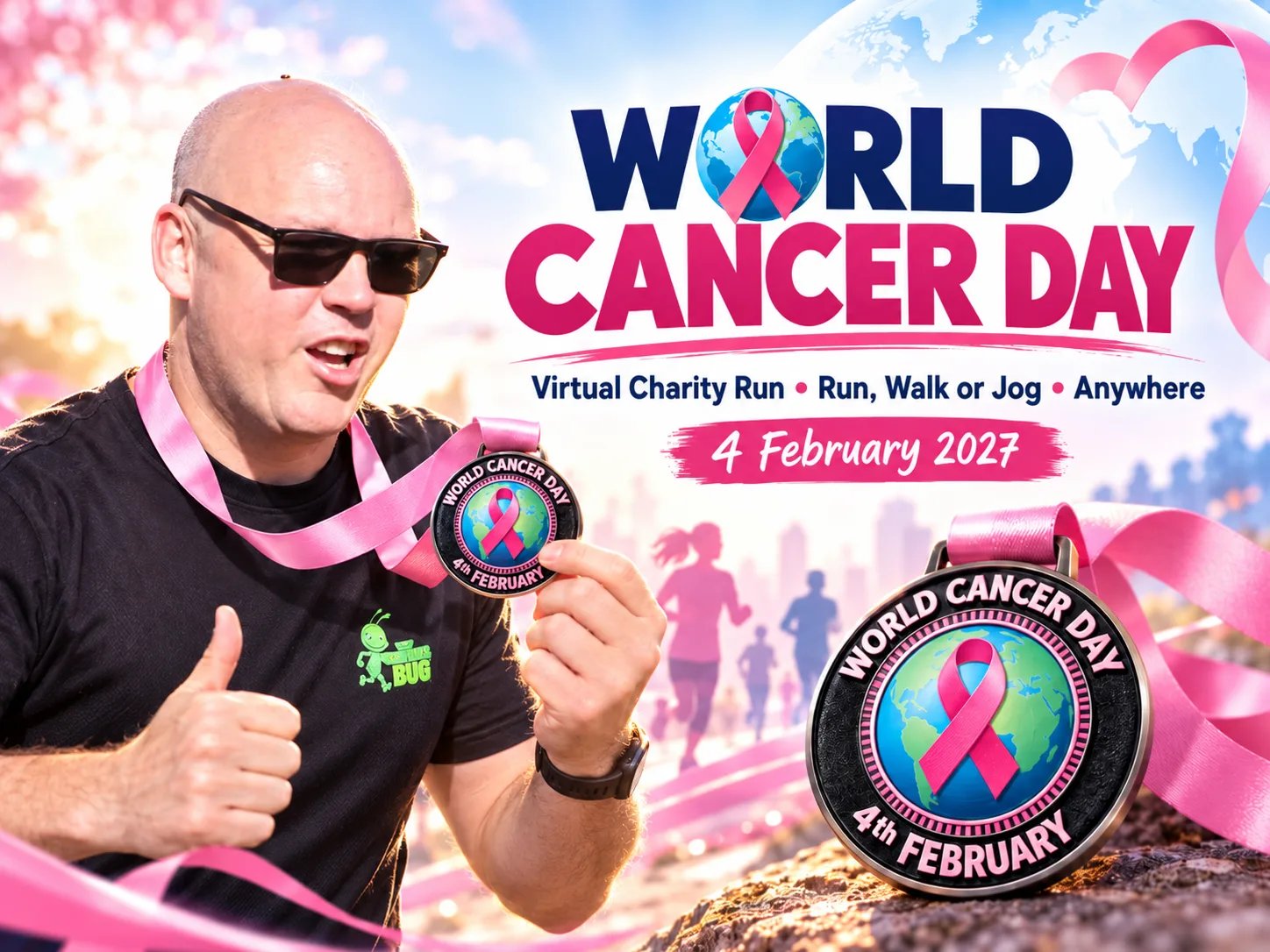 World Cancer Day 2027 Charity Run Logo