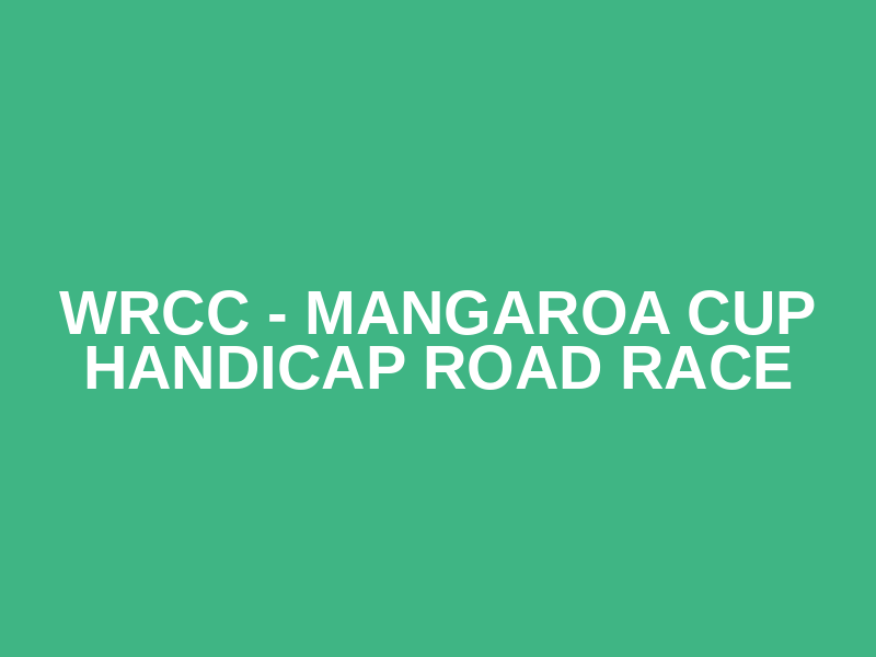 WRCC - Mangaroa Cup Handicap Road Race Logo