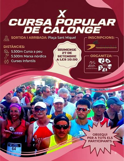 X Cursa Popular Calonge 2026 Logo