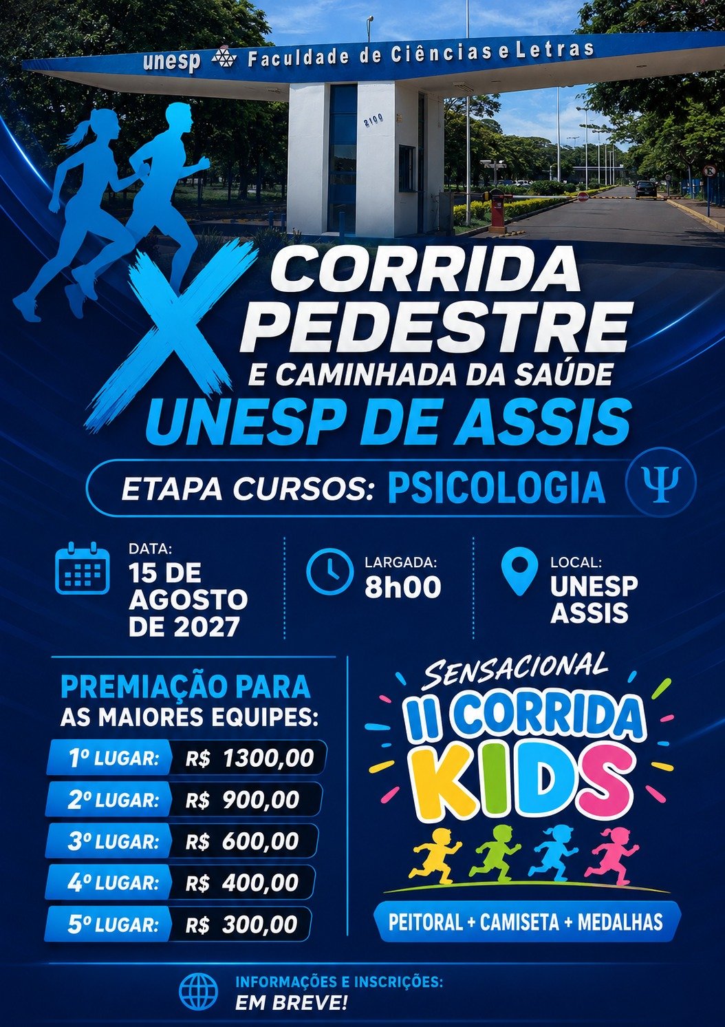 X PROVA PEDESTRE E CAMINHADA DA SAÚDE UNESP ASSIS 2027 Logo