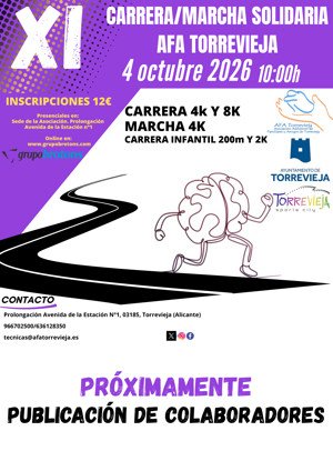 XI Carrera/Marcha Solidaria AFA Torrevieja 2026 Logo