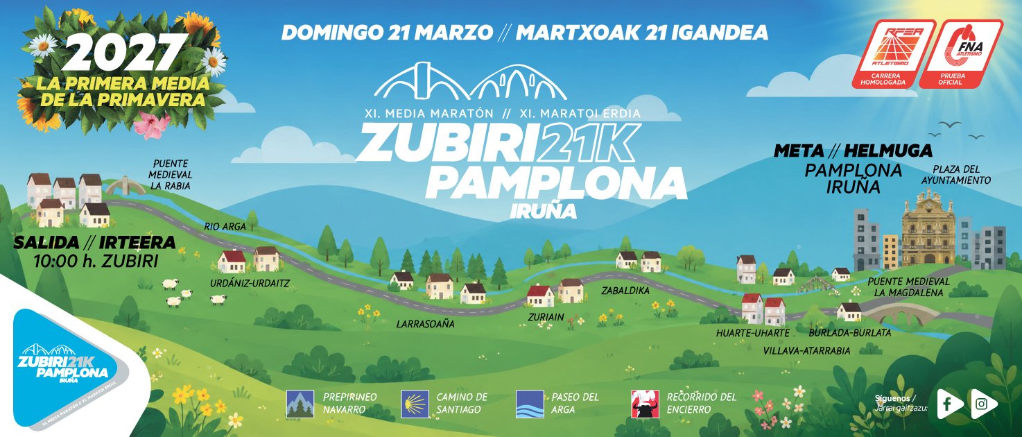 XI Zubiri Pamplona-Iruña 2027 Logo