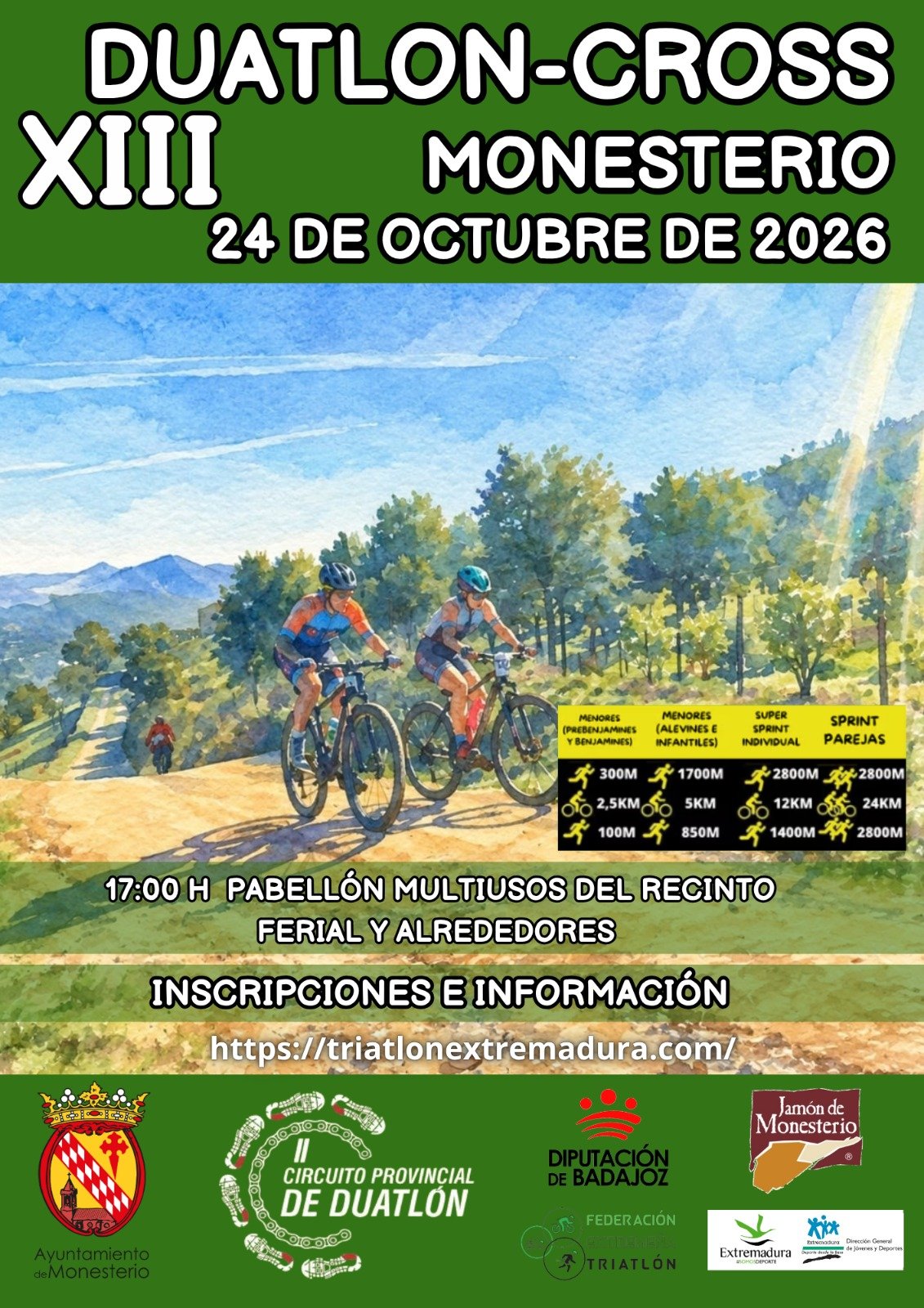 XIII Duatlón Cros Monesterio Logo