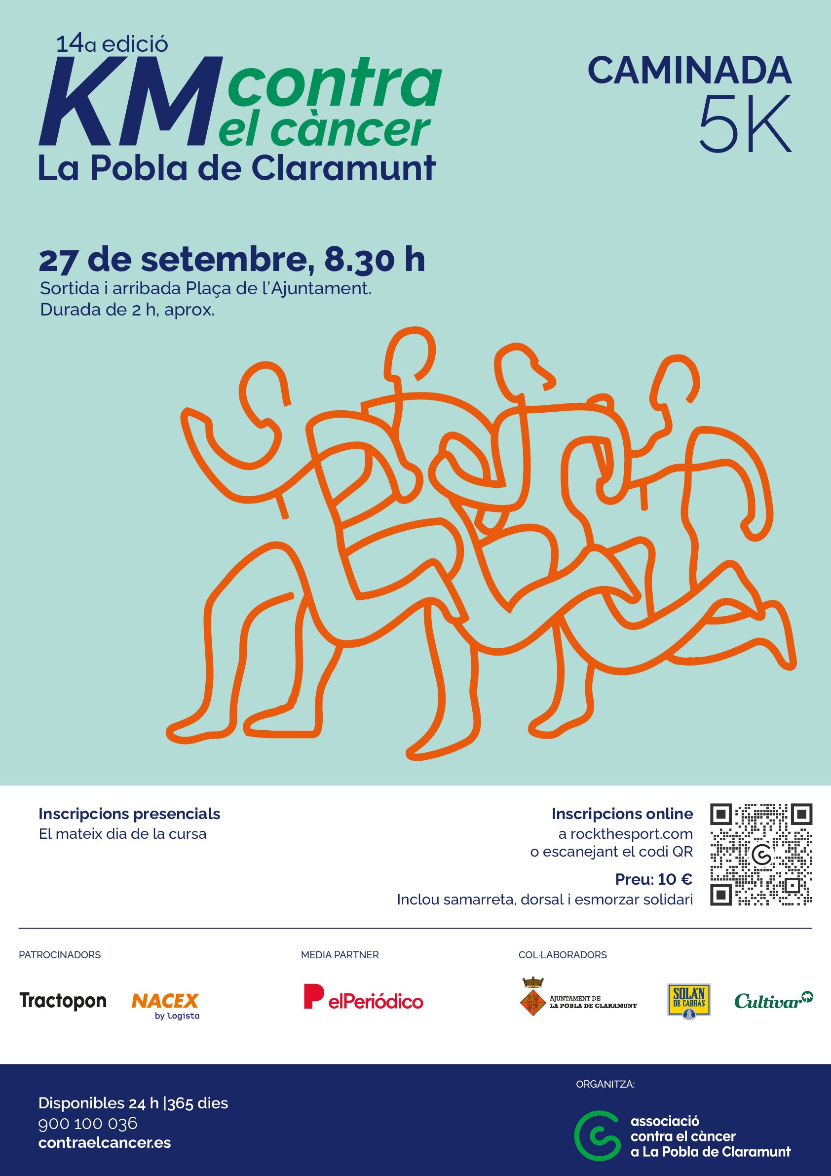 XIV CAMINADA KM CONTRA EL CANCER LA POBLA DE CLARAMUNT