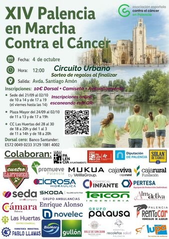 XIV Palencia en Marcha Contra el Cáncer 2026