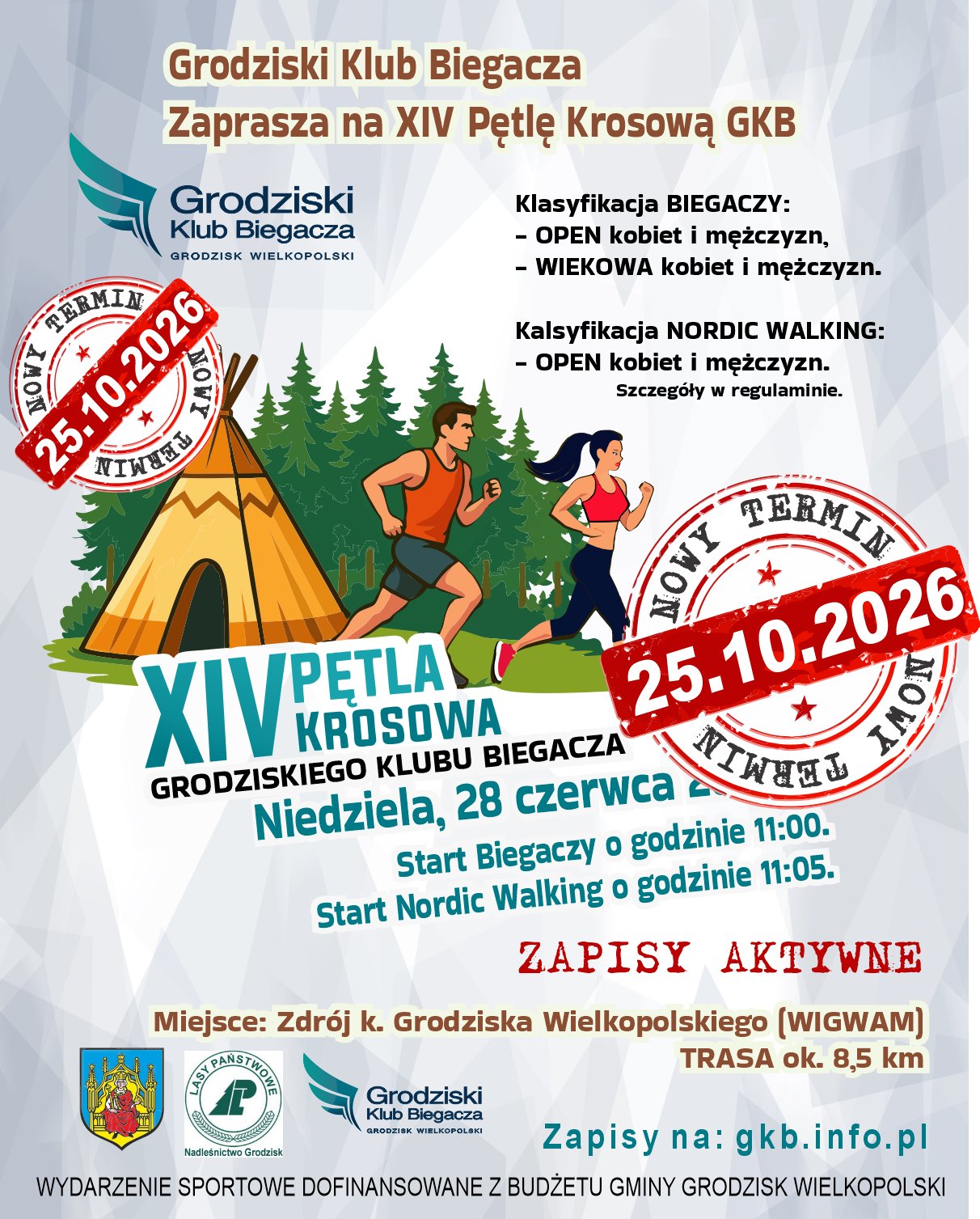 XIV Pętla Krosowa  Grodziskiego Klubu Biegacza Logo