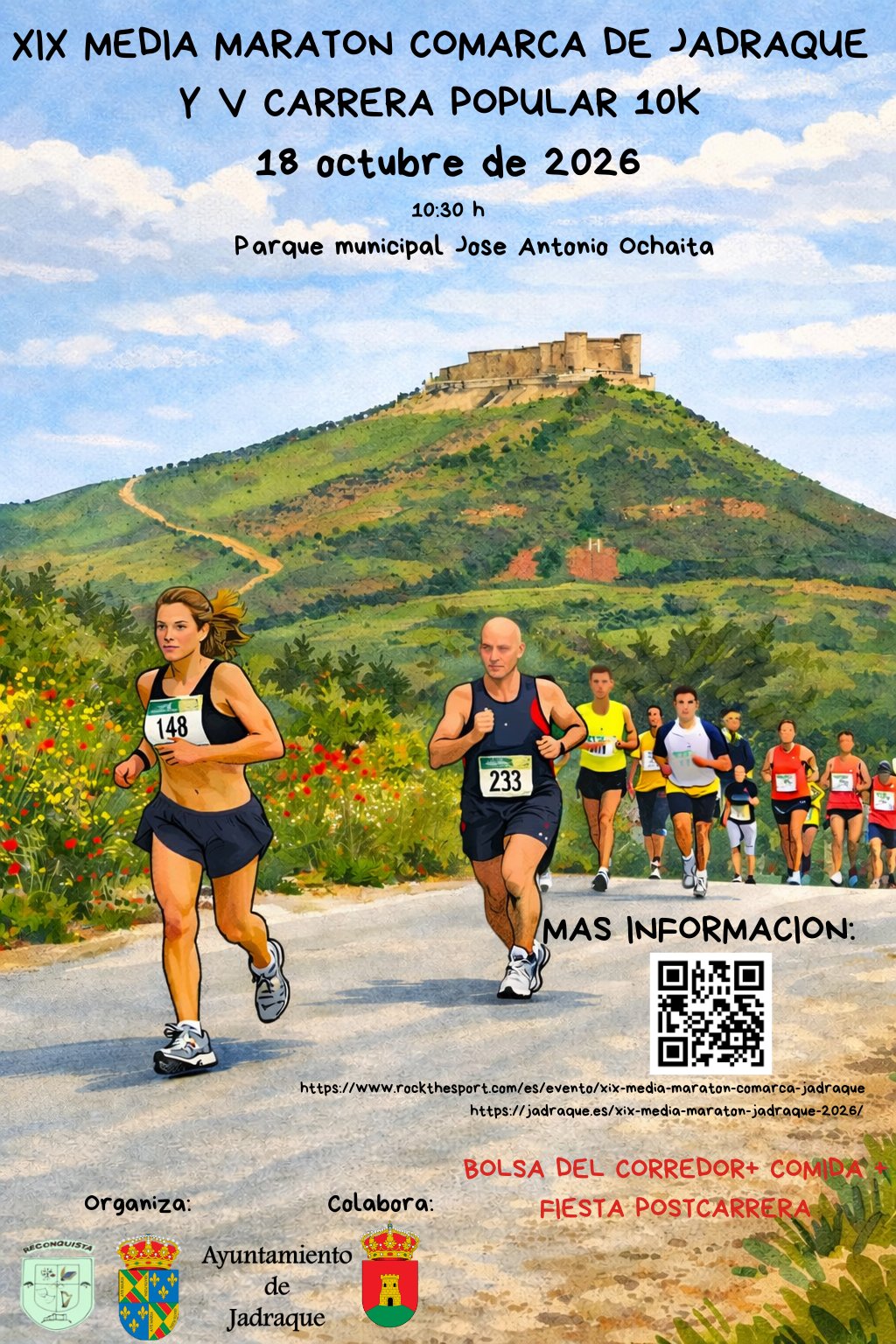 XIX Media Maratón Comarca de Jadraque y V Carrera Popular 10K Logo