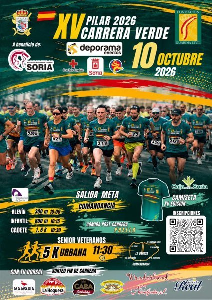 XV Carrera Verde Pilar 2026 (Carrera 5K Urbana en Soria) Logo