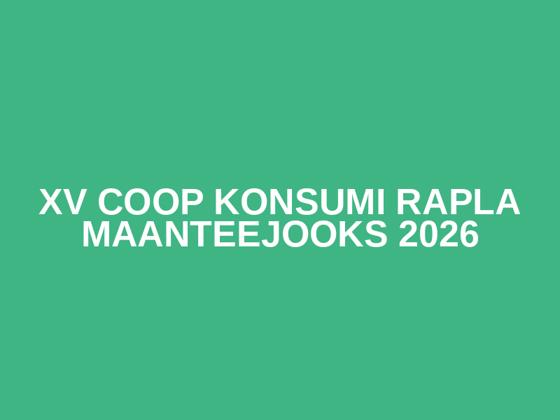 XV COOP KONSUMI RAPLA MAANTEEJOOKS 2026 Logo