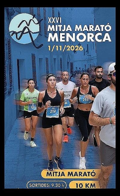 XXVI Mitja Marató Menorca + 10 km + Cursa Popular 2026 Logo