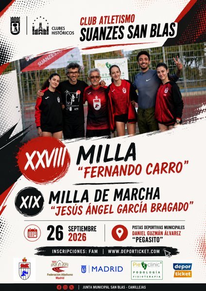 XXXVIII Milla Fernando Carro / XX Milla de marcha Jesús Ángel García Bragado Logo